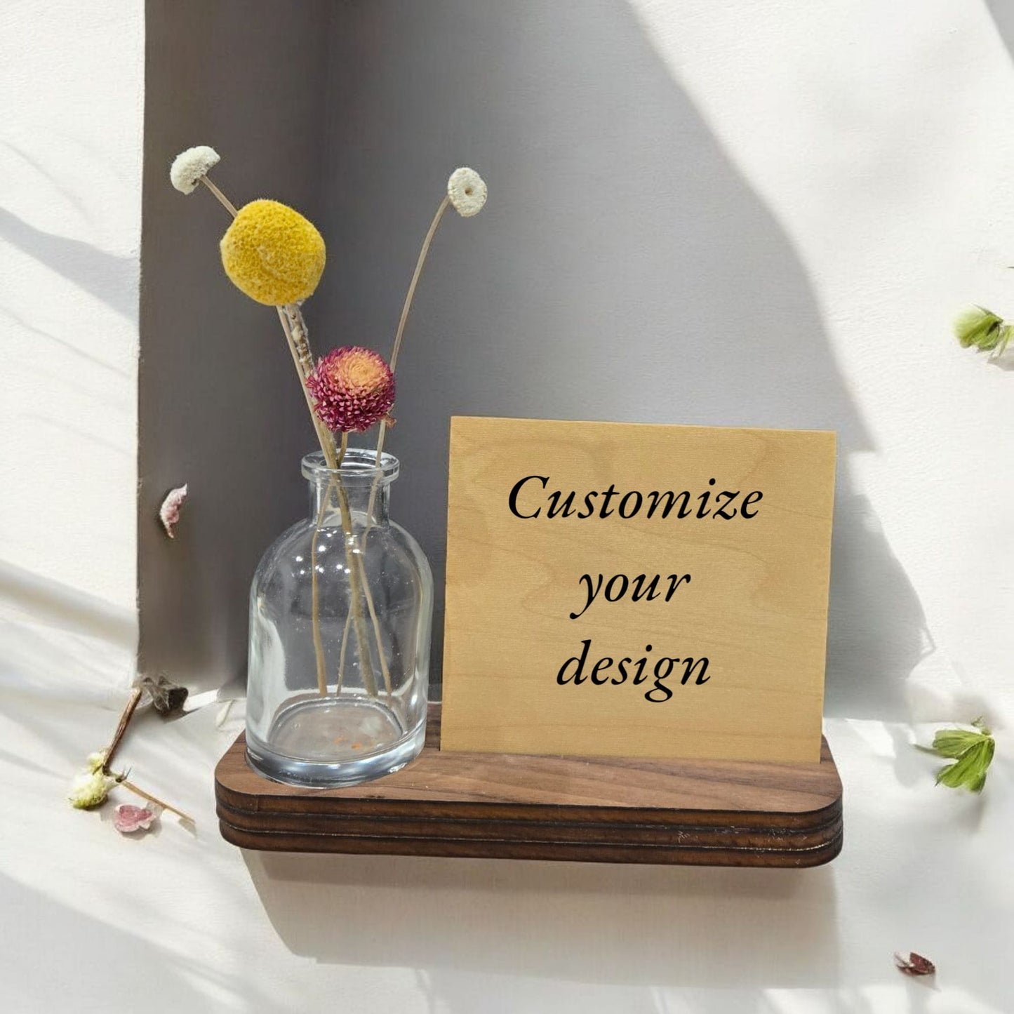 Blooms & Memories – Mini Bud Vase with 5x7 Display Stand